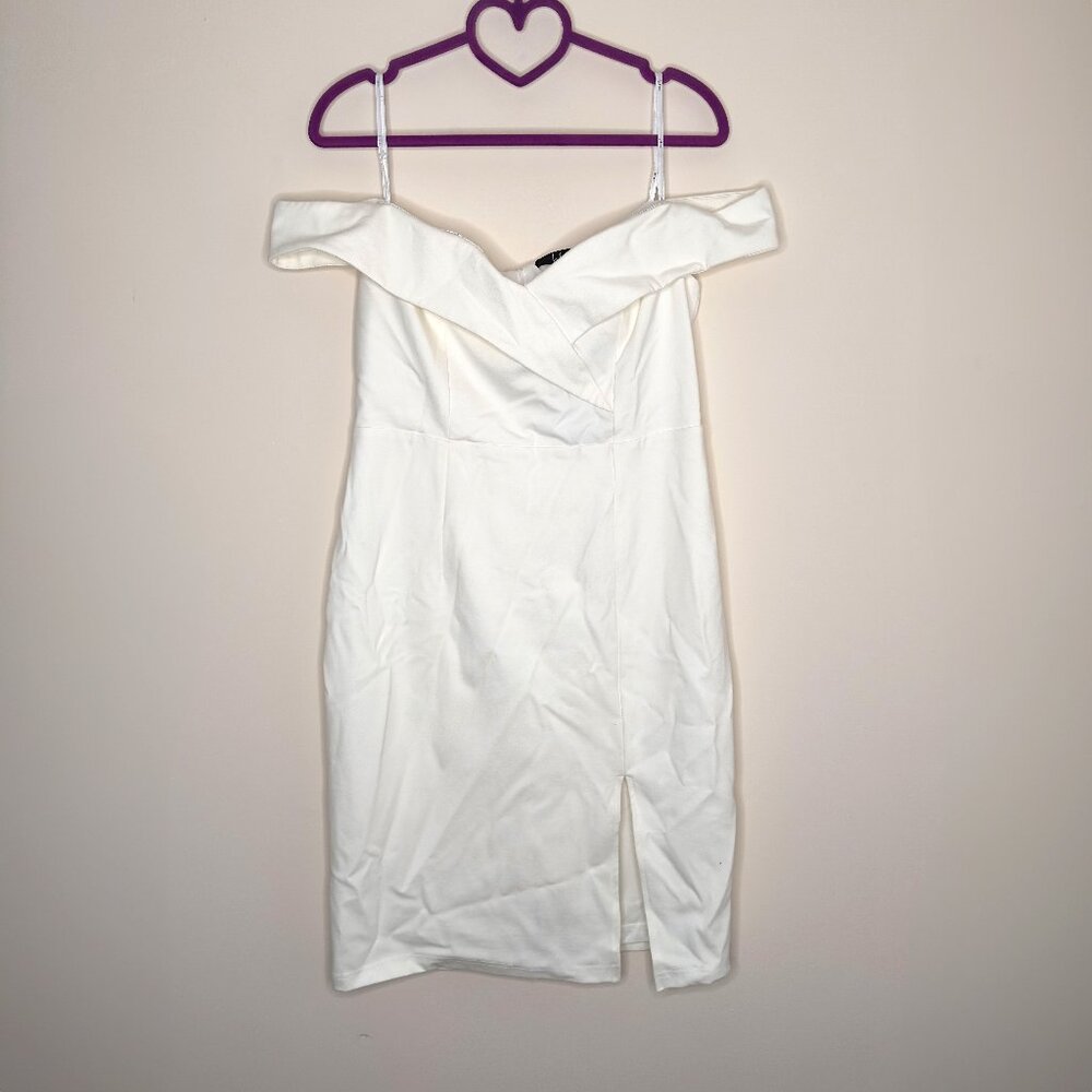 Lulus Off-the-shoulder Mini Dress White Size XL